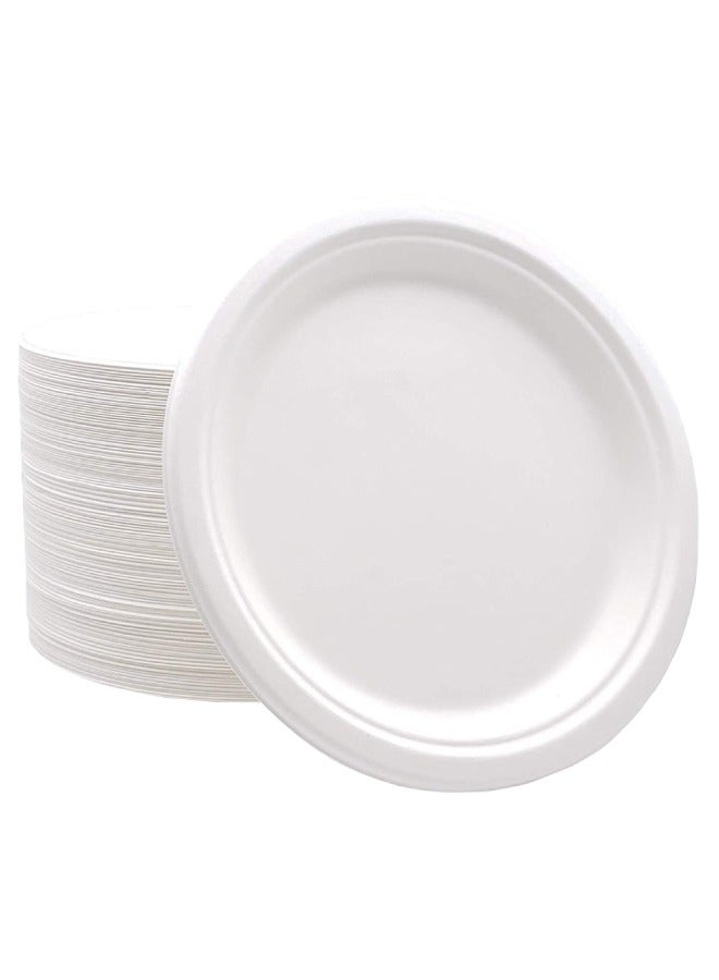 SNH Packing Bagasse Biodegradable Plate 9 Inch Made From Sugarcane Plates 50 Pieces - Image 1